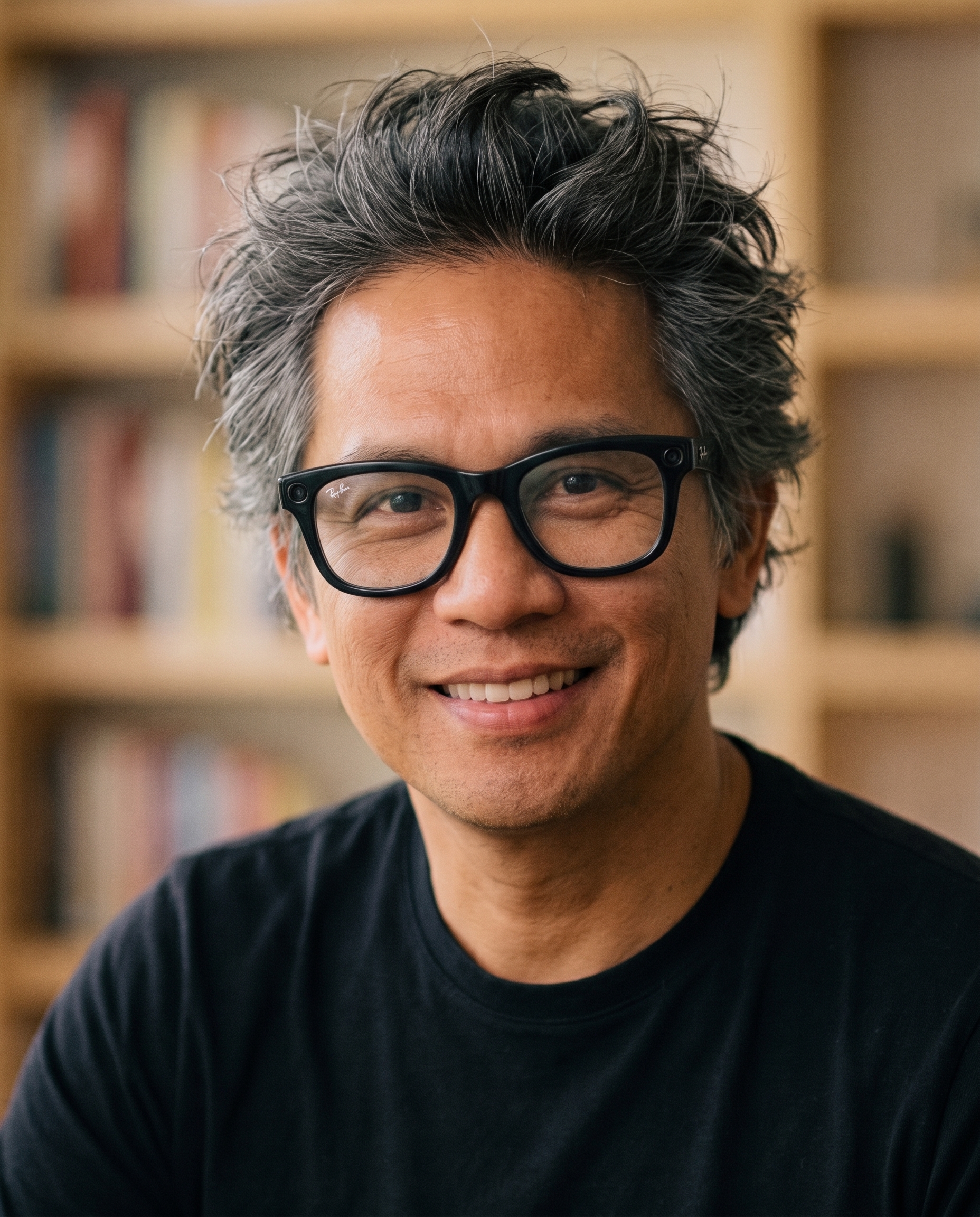 Founder Julian Vance in a dark turtleneck looking thoughtfully off-camera